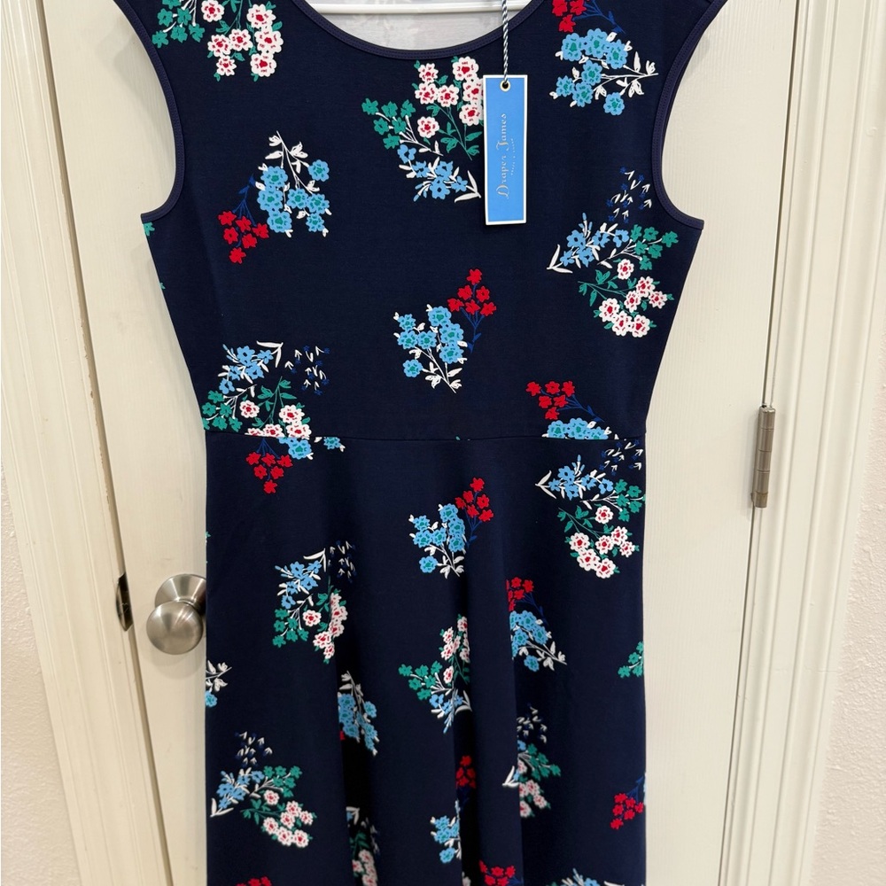 Draper James by Reese Witherspoon Navy Floral Ponte Dress